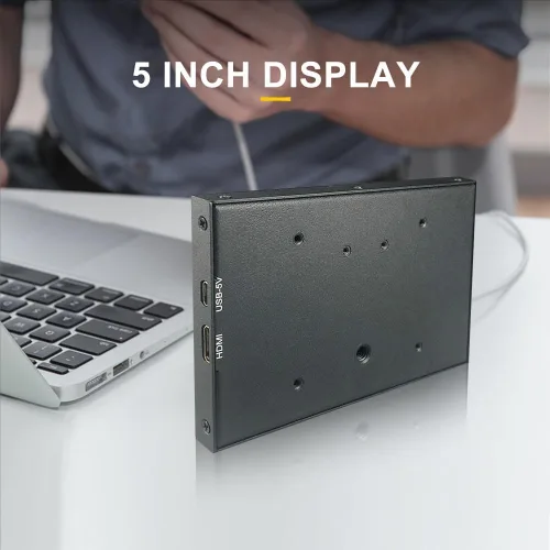 Vista 4 de 5 pulgadas IPS pequeño hdmi monitor VESA Metal Shell 800x480 mini pantalla LCD Monitor portátil
