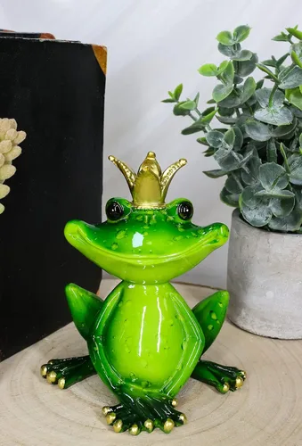 Vista 5 de Ebros Gift Kiss A Frog - Figura decorativa de príncipe encantador con corona, 4.5 pulgadas de alto, ranas coleccionables, sapos, sapos, realeza