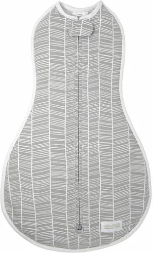 Vista 22 de Woombie Original Pink Blush Chevron One-Step manta de bebé, Pink Blush