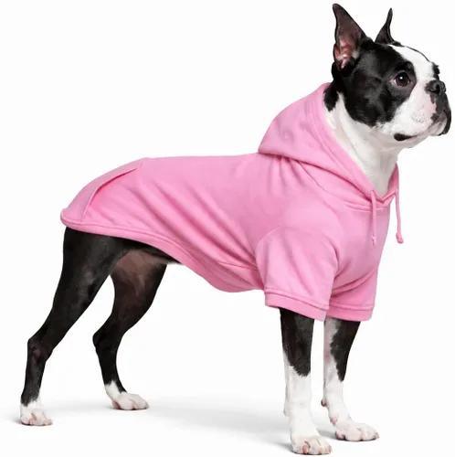 Vista 52 de Lovelonglong Sudadera básica con capucha para perros, 100% algodón, se adapta a perros pequeños, medianos y grandes, color negro, XS