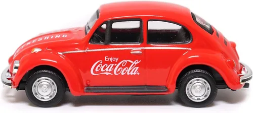Vista 3 de Motor City Classics Coca-Cola Diecast Collectible Volkswagen Beetle 1966 escala 1:72 modelo 472005 con licencia