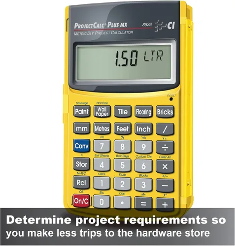 Vista 4 de Calculadora métrica de bricolaje ProjectCalc Plus MX de Industrias calculadas 8528 Soluciones de materiales para proyectos de bricolaje