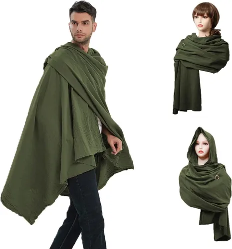 Vista 21 de Bufanda con capucha estilo pícaro, capa medieval, renacentista, para hombre, calentador de cuello con capucha, accesorios Cyberpunk