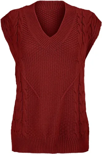 Vista 2 de Suéter de manga larga con cuello redondo para mujer, de gran tamaño, informal, grueso, holgado, túnica
