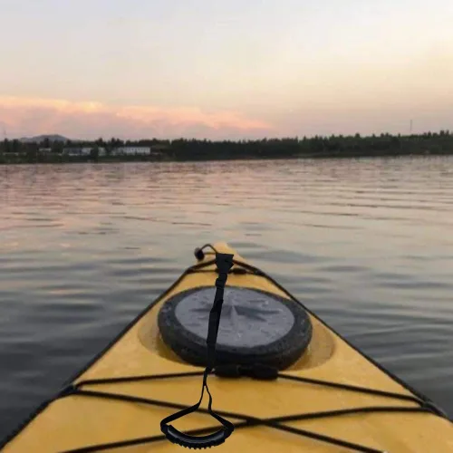 Vista 5 de Correa de asistencia de pie para kayak, ajustable, de 34 a 54 pulgadas, asas de arrastre de canoa, mango de cuerda de SUP, mango de cuerda de pie