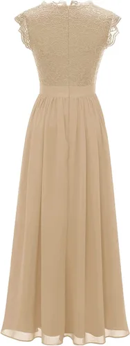 Vista 142 de Dressystar - Vestido de dama de honor, sin mangas, con cuello en V, para fiesta de boda