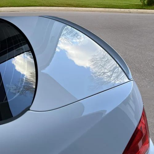Vista 3 de Alerón de maletero prepintado compatible con BMW Serie 3 E92 2007-2013, estilo M3 ABS pintado # 300 blanco alpino trasero cubierta cubierta de #300