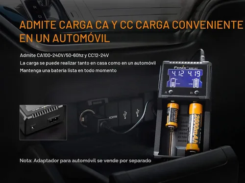 Vista 7 de EdisonBright Fenix are-A2 Cargador de batería inteligente para 21700/18650/16340 BBX5 Estuche de transporte de batería