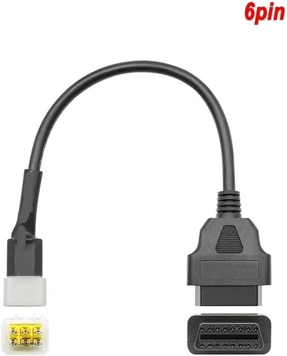 Vista 2 de Ajuste para k OBD2 conector motocicleta moto para YA para HON Moto para Suz para Du OBD 2 cable de extensión para Kaw (para Del phi 6pin)