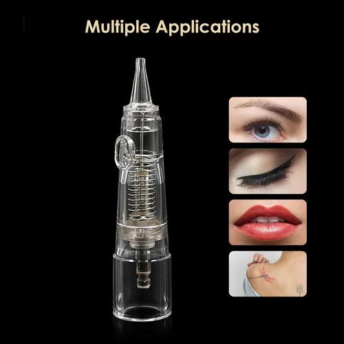 Vista 3 de BIOMASER - Agujas de cartucho, 10 agujas de tatuaje para maquillaje permanente, esterilizadas, para máquina de maquillaje permanente, bolígrafo T100