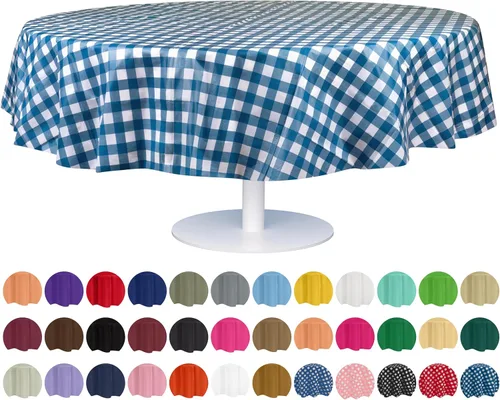 Vista 35 de Mantel de plástico de alta calidad - 54 in. x 108 pulgadas. Grandipity - Mantel rectangular (6 y 12 unidades), Agua (Aqua)