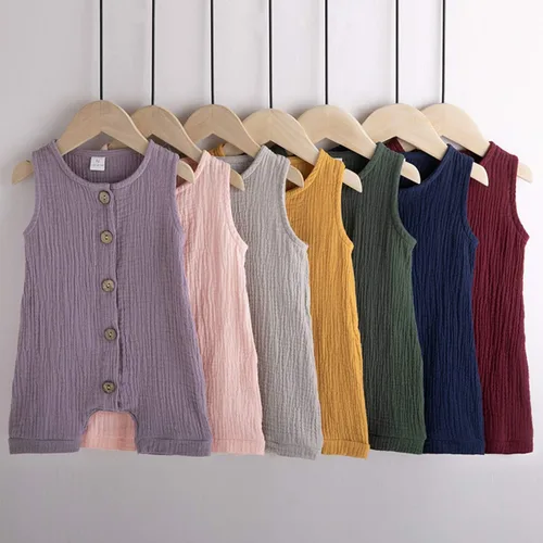 Vista 8 de Cecobora Conjunto de ropa de algodón y lino para bebés recién nacidos y niñas