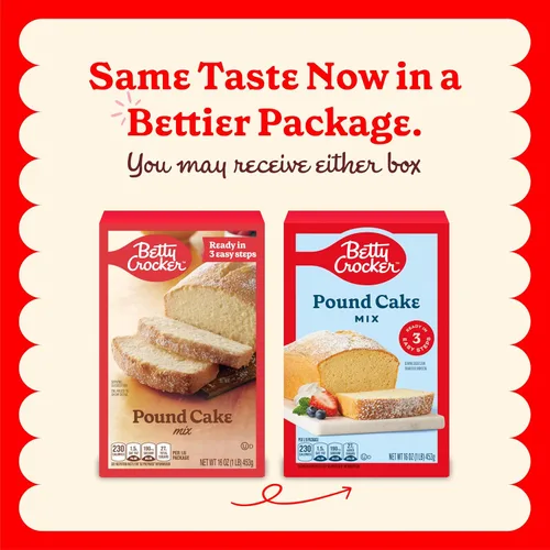 Vista 3 de Betty Crocker Pound Cake Mix, 16 onzas (paquete de 12)