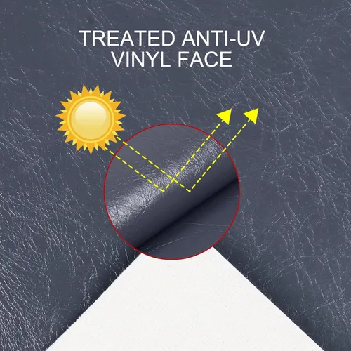 Vista 3 de Tela de piel sintética suave e impermeable, material sintético marino inodoro, fácil de limpiar y resistente a desgarros para cubierta, reparación