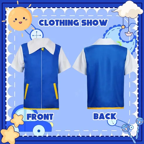 Vista 2 de Kidukso Disfraz de entrenador para adultos, unisex, sudadera con capucha para fiesta de Halloween, chaqueta, guantes, sombrero, conjunto