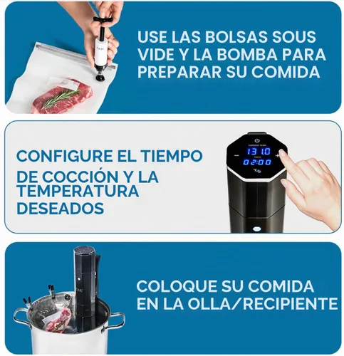 Vista 4 de Yedi Infinity Sous Vide - Cocina de 1000 W con temperatura de precisión