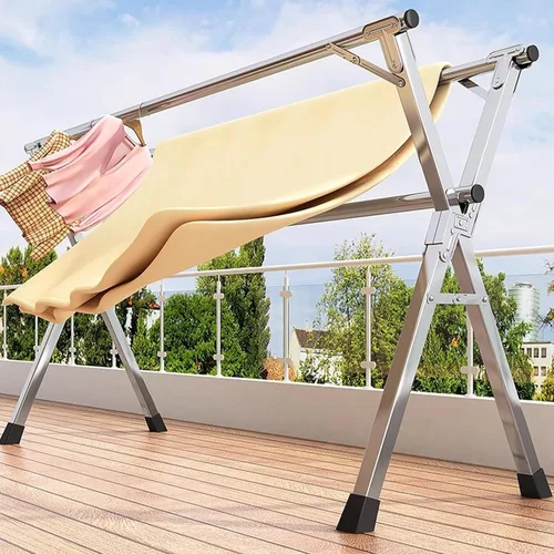 Vista 3 de Clothes Drying Rack 94in - Adjustable Stainless Steel Laundry Drying Rack, Foldable Portable Garment Rack for Clothes, Towels, Blankets - Laundry