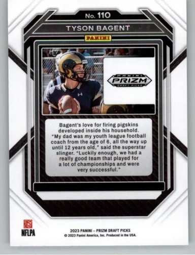Vista 2 de 2023 Panini Prizm Draft Picks #110 Tyson Bagent Shepherd Rams Football Card - Sportscard Superstore