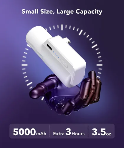 Vista 2 de 5000mah Battery Pack fit for Meta Oculus Quest 2 & Elite Head Strap, Lightweight Portable VR Power Charger Battery Extender Rechargeable Meta