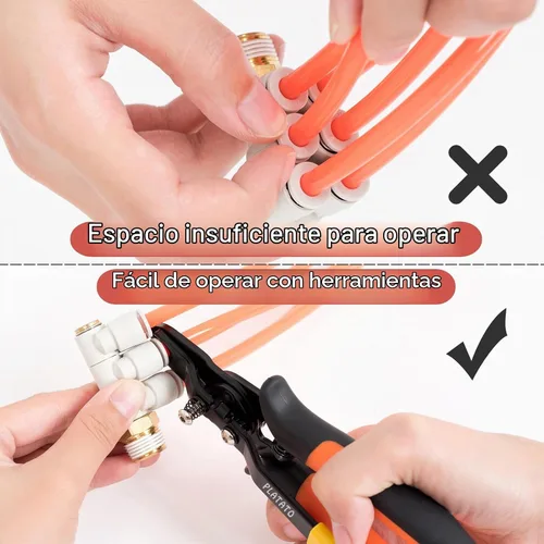 Vista 5 de PLATATO Air Line Removal Tool for 1/4”- 5/16” (6-8mm) with Tube Cutter