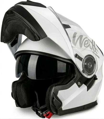 Vista 10 de Westt Cascos modulares para motocicleta - Casco integral para motocicleta con visera doble abatible, aprobado por DOT, Casco para hombres y mujeres