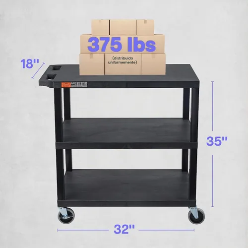 Vista 7 de Carrito utilitario, Negro, 1