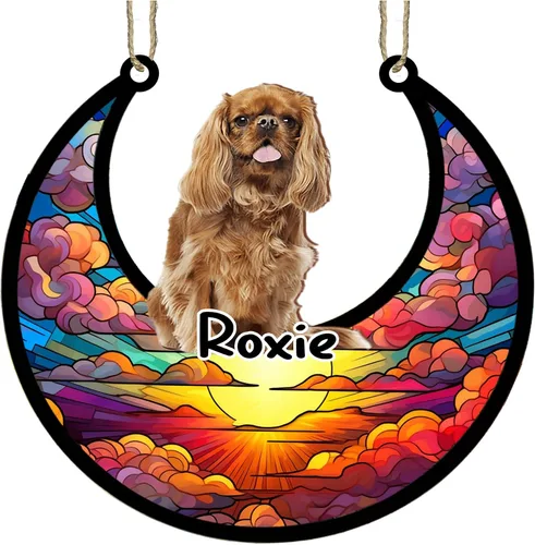 Vista 57 de LOVELYPOD Adorno de Navidad personalizado para perro pastor australiano, atrapasoles conmemorativo, adorno de Navidad de pastor australiano