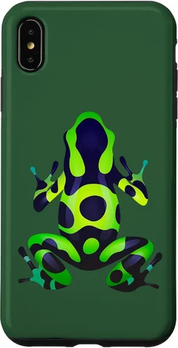 Vista 11 de Green & Black Poison Dart Frog Colored Exotic Amphibian Pet Case for iPhone 16