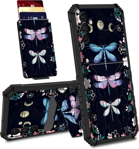 Vista 22 de Funda para Samsung Galaxy A13 5G con ranura desmontable para tarjetero, función atril, doble capa, resistente, a prueba de golpes, funda oculta