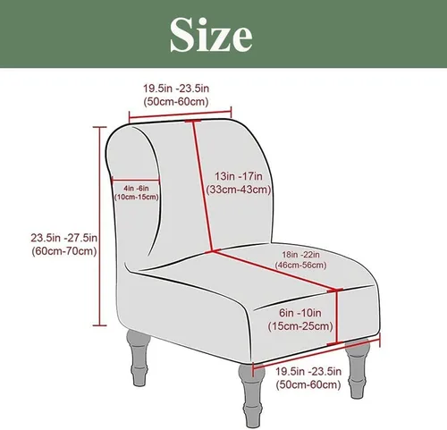 Vista 6 de Funda para silla decorativa sin brazos, de terciopelo elástico, extraíble, lavable, protector moderno de muebles con parte inferior elástica