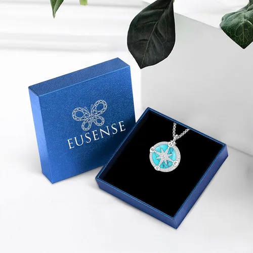 Vista 90 de Joyas de turquesa para mujeres y hombres de plata de ley 925 con colgante de urna para cenizas, collar con medallón de imagen, martillo de Thor
