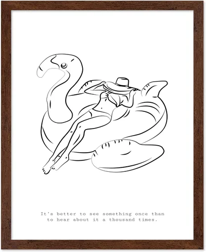 Vista 47 de Poster Master Swan Floaty Poster - Retro Woman Print - Pool Art - Swimming Illustration - Line Sketch - Abstract Design - Chic Boho Decor - Great