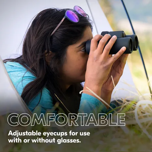 Vista 9 de Nikon PROSTAFF P3 8x30 Binocular Binocular compacto resistente al agua, antiempañamiento y con armadura de goma, amplio campo de visión y largo