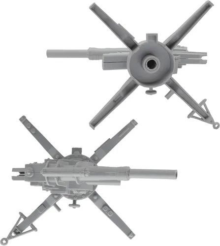 Vista 4 de BMC Classic WW2 Alemán 3.465 in Artillería - 2 piezas de plástico gris ejército hombres accesorios
