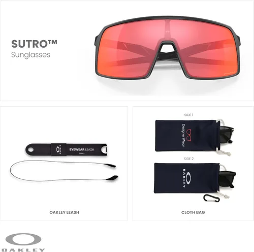 Vista 136 de Oakley Sutro OO9406 / OO9462 - Lentes de sol para hombre, kit de correa de accesorios, bolsa de microfibra