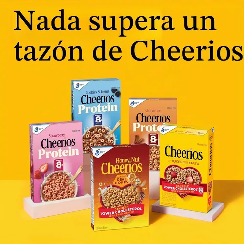 Vista 8 de Cereales para desayuno con avena Cheerios Honey Nut, sin gluten. 10.8 onzas