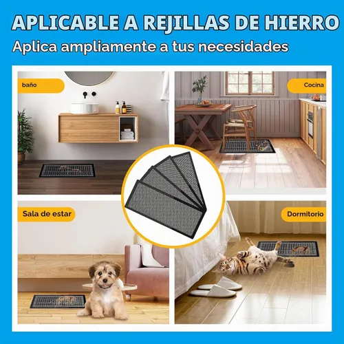 Vista 4 de 4 PCS Cubiertas Magnéticas para Ventilación - Cubiertas Magnéticas para Ventilación de 4x10 con Pantalla de Malla para Registros de Piso/Pared/Techo