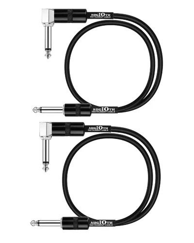 Vista 9 de Cable de conexión de guitarra de 6 pulgadas, cables de pedal de efecto de guitarra de 5.9 in, en ángulo Performance Guitar Effect Pedal Cables