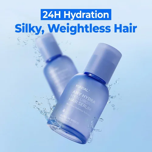 Vista 9 de KUNDAL Suero ligero de ácido hialurónico para el cabello fino y fino, Hydra Hyaluron para el control del encrespamiento, el volumen y la humedad