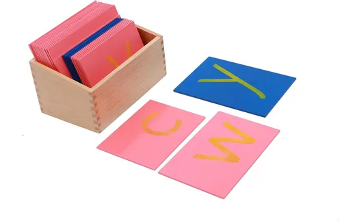 Vista 4 de Montessori Materials Letras de papel de lija en minúsculas - Impresión