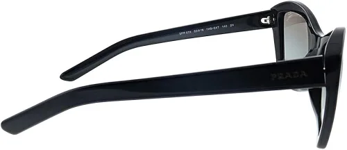 Vista 3 de Prada PR 07XS 1AB0A7 Gafas de sol de plástico negro mariposa gris lente degradado