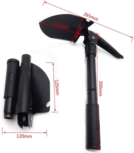 Vista 3 de HTTMT- ET-Shovel001 - Pala plegable militar multifuncional Pala de supervivencia de emergencia jardín camping