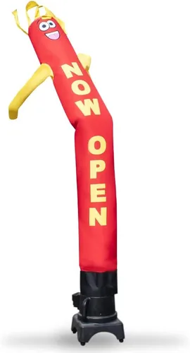Vista 4 de Now Open - Marioneta inflable de 8 pies de alto para hombre, con motor soplador de aire incluido con bailarina de 6 pies por Feather Flag Nation