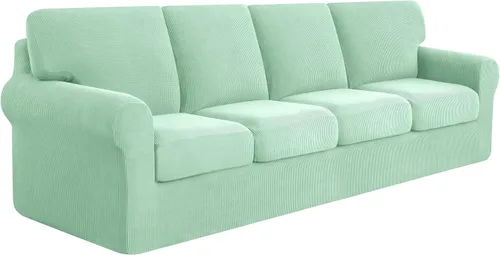 Vista 71 de SUBRTEX Juego de 5 fundas elásticas para sofá, fundas de cojín para respaldo, colección de protectores de muebles, para sofá de gran