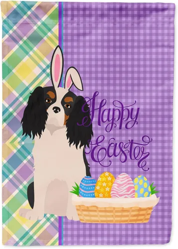 Vista 44 de Caroline's Treasures WDK4925GF Bandera de Pascua Airedale Terrier negra y tostada, tamaño jardín, bandera decorativa para patio exterior, patio