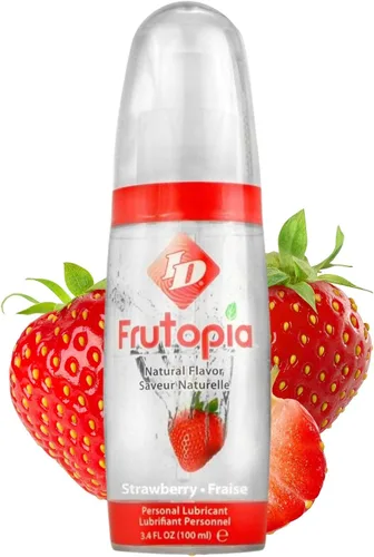 Vista 9 de ID Lubricants Frutopia - Lubricante personal con sabor a plátano, lubricante a base de agua, botella de 3.4 onzas líquidas, líquido ultra