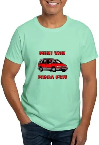 Vista 6 de CafePress Minivan Mega Fun T Shirt Men's 100% Cotton, Classic Graphic T Shirt Black