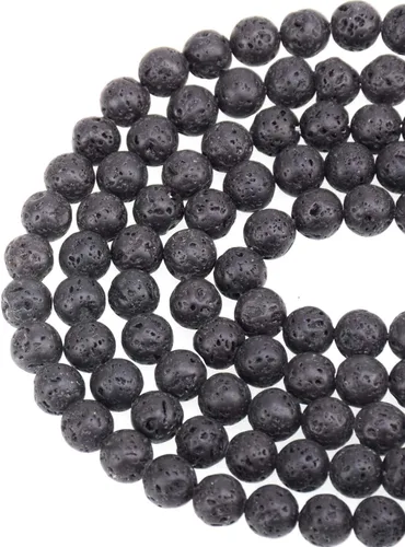 Vista 31 de Cuentas sueltas de 0.315 pulgadas/8mm de piedra natural redonda para hacer joyas con cordón elástico