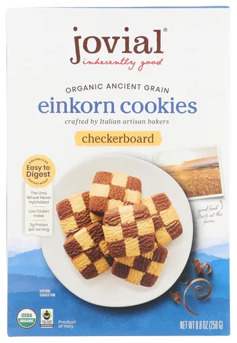 Vista 10 de Jovial Galletas orgánicas de cacao crujiente Einkorn – Galletas orgánicas, galletas veganas, altas en proteínas, certificado de comercio justo