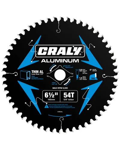 Vista 14 de CRALY Hoja de sierra circular de 4-1/2 pulgadas con 42 dientes para cortar aluminio y metal no ferroso, eje de 3/8 mm, con punta de carburo, corte